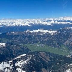 Flugwegposition um 12:45:34: Aufgenommen in der Nähe von Gemeinde Untertilliach, Österreich in 3408 Meter